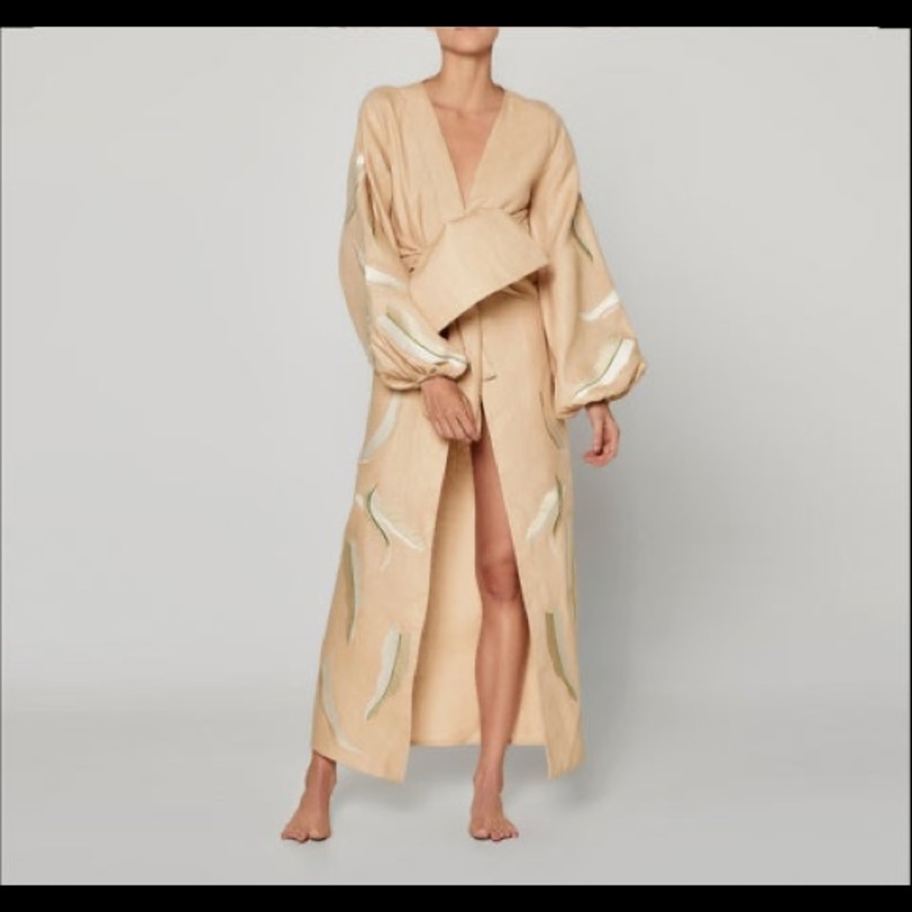 Juan de Dios Swimwear Hojarasca Linen Dress / Beige
